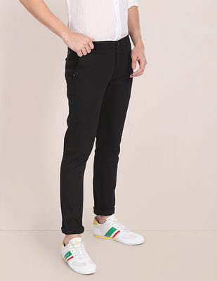 U S Polo Assn Austin Trim Fit Textured Casual Trousers