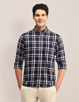 U S Polo Assn Plaid Checked Tailored Fit Shirt