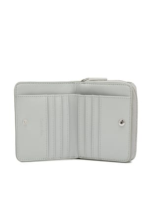Buy Calvin Klein Small Logo Grey Polyester Zip-Around Wallet