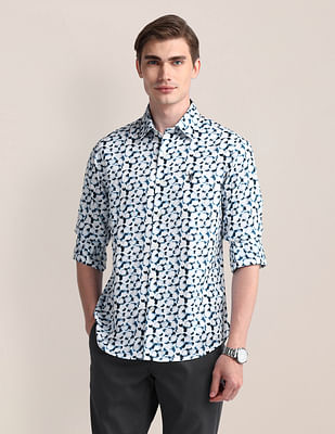 U S Polo Assn All Over Print Oxford Shirt