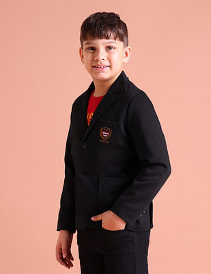 U S Polo Assn Kids Notch Lapel Collar Casual Blazer Jacket