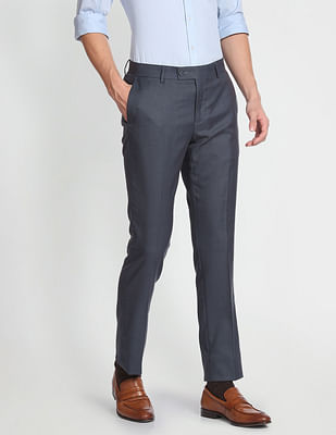 Arrow Hudson Tailored Regular Fit Dobby Trousers