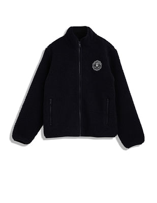 Tommy Hilfiger Kids Boys Sherpa Stamp Zip Up Jacket