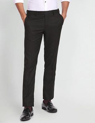 Arrow Tailored Regular Fit Dobby Formal Trousers