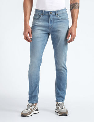 Flying Machine Slash Slim Tapered Fit Mid Rise Jeans