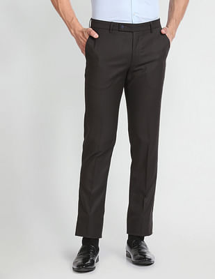 Arrow Tailored Regular Fit Twill Formal Trousers