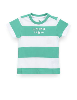 U S Polo Assn Kids Boys Horizontal Stripe Pique T-Shirt