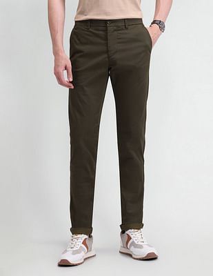 Arrow Sport Slim Fit Solid Trousers