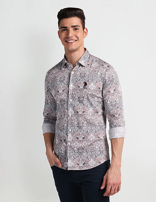 U S Polo Assn Denim Co Slim Fit Floral Shirt