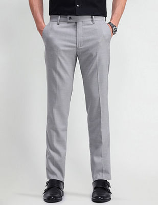 Arrow Denver Slim Solid Dobby Trousers