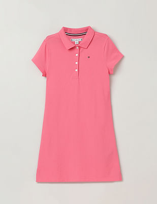 Tommy Hilfiger Girls Polo Collar Solid Dress