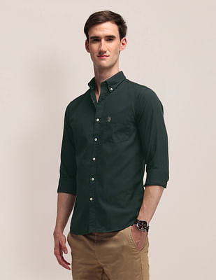 U S Polo Assn Solid Tailored Fit Shirt