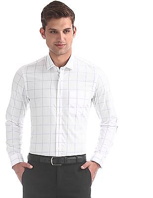 mens check formal shirts