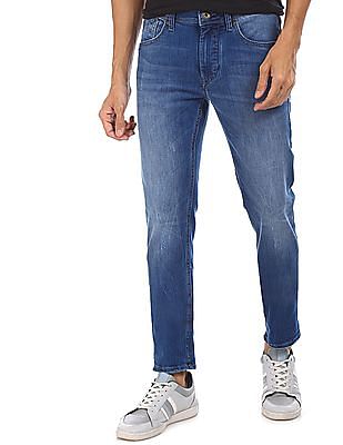 Flying Machine Men Blue Michael Slim Tapered Fit Washed Jeans