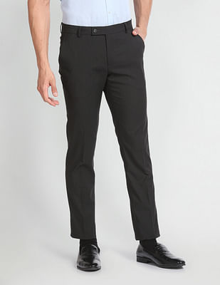 Arrow Tailored Regular Fit Dobby Formal Trousers