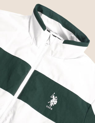 Buy U.S. Polo Assn. Colourblocked Regular Fit Jacket - NNNOW.com