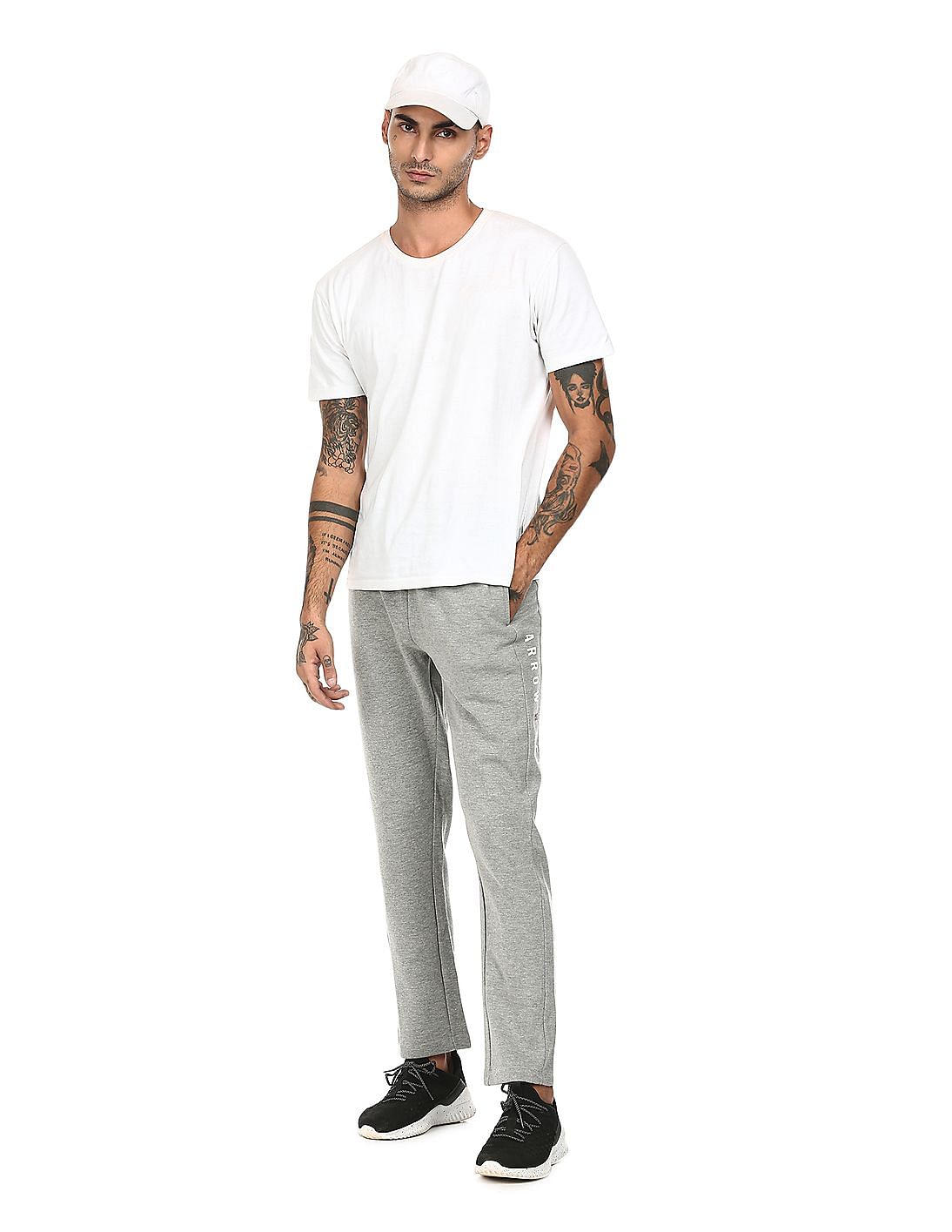 Buy Arrow Drawstring Waist Heathered Track Pants - NNNOW.com