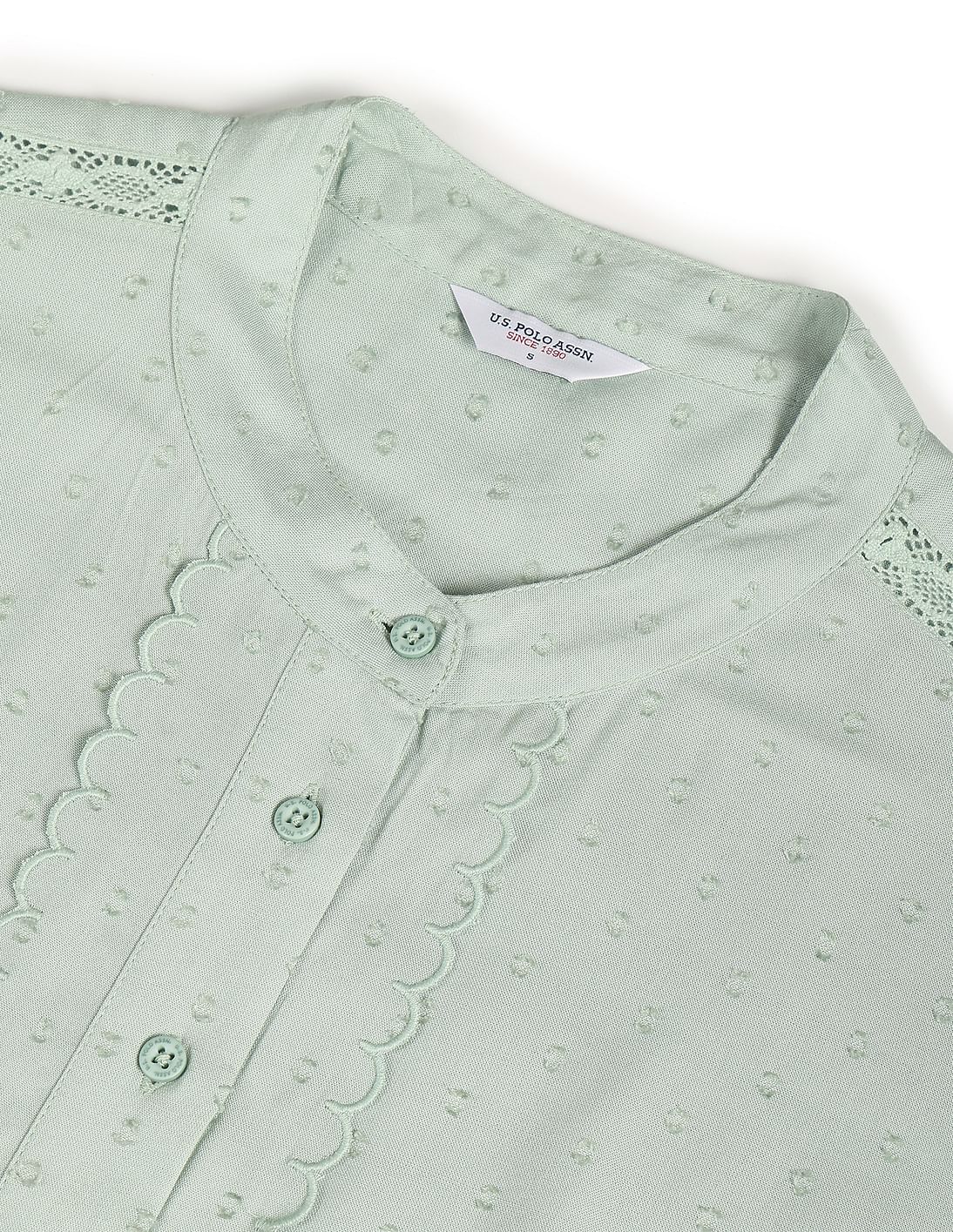 Buy U.S. Polo Assn. Women Long Sleeve Self Design Shirt