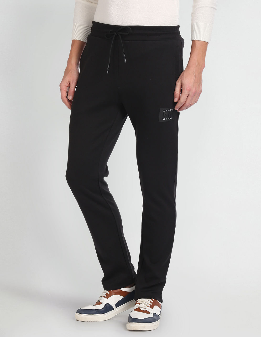 Buy Arrow Newyork Solid Logo Track Pant - NNNOW.com