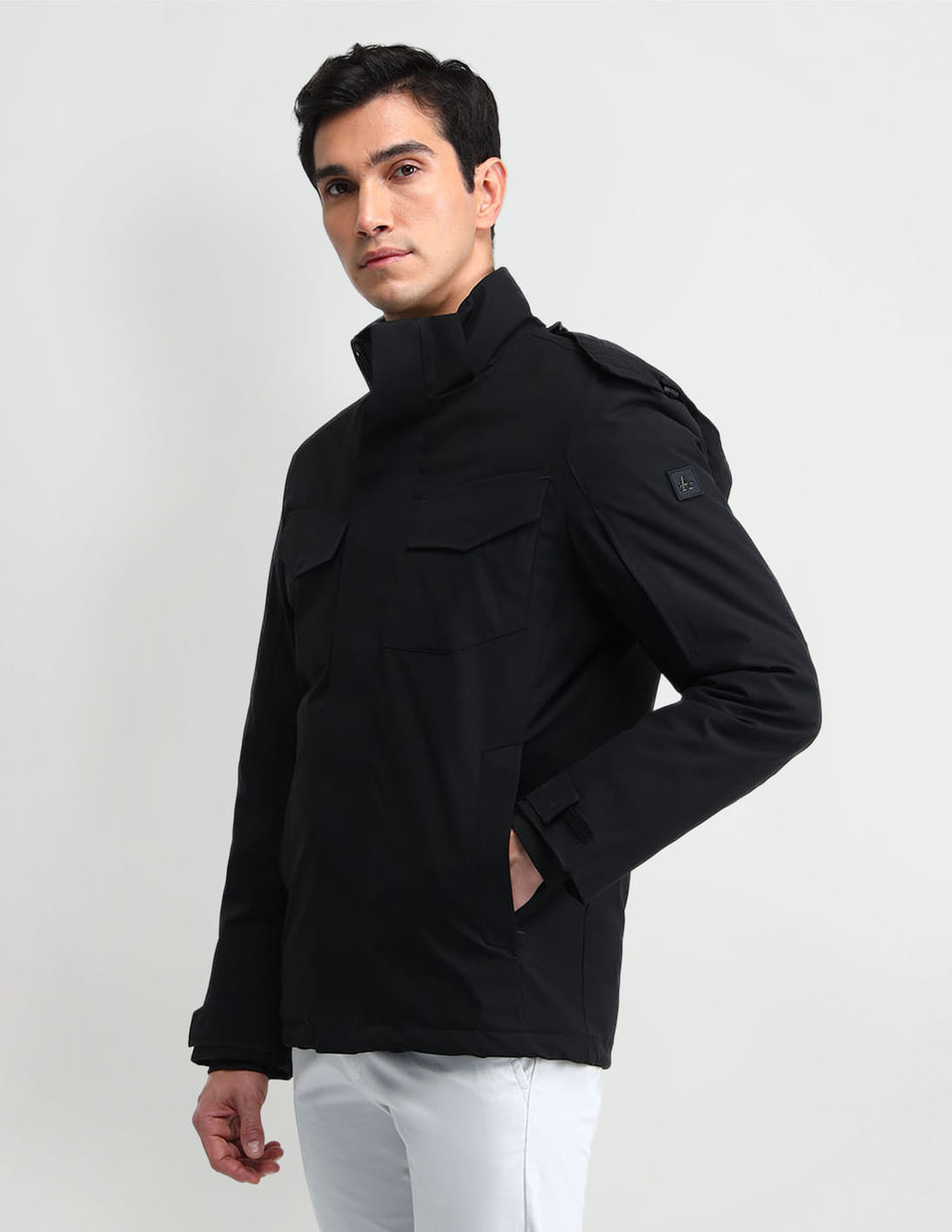 Buy Arrow Sport Heavy Weight Laser Cut Styled Jacket - NNNOW.com