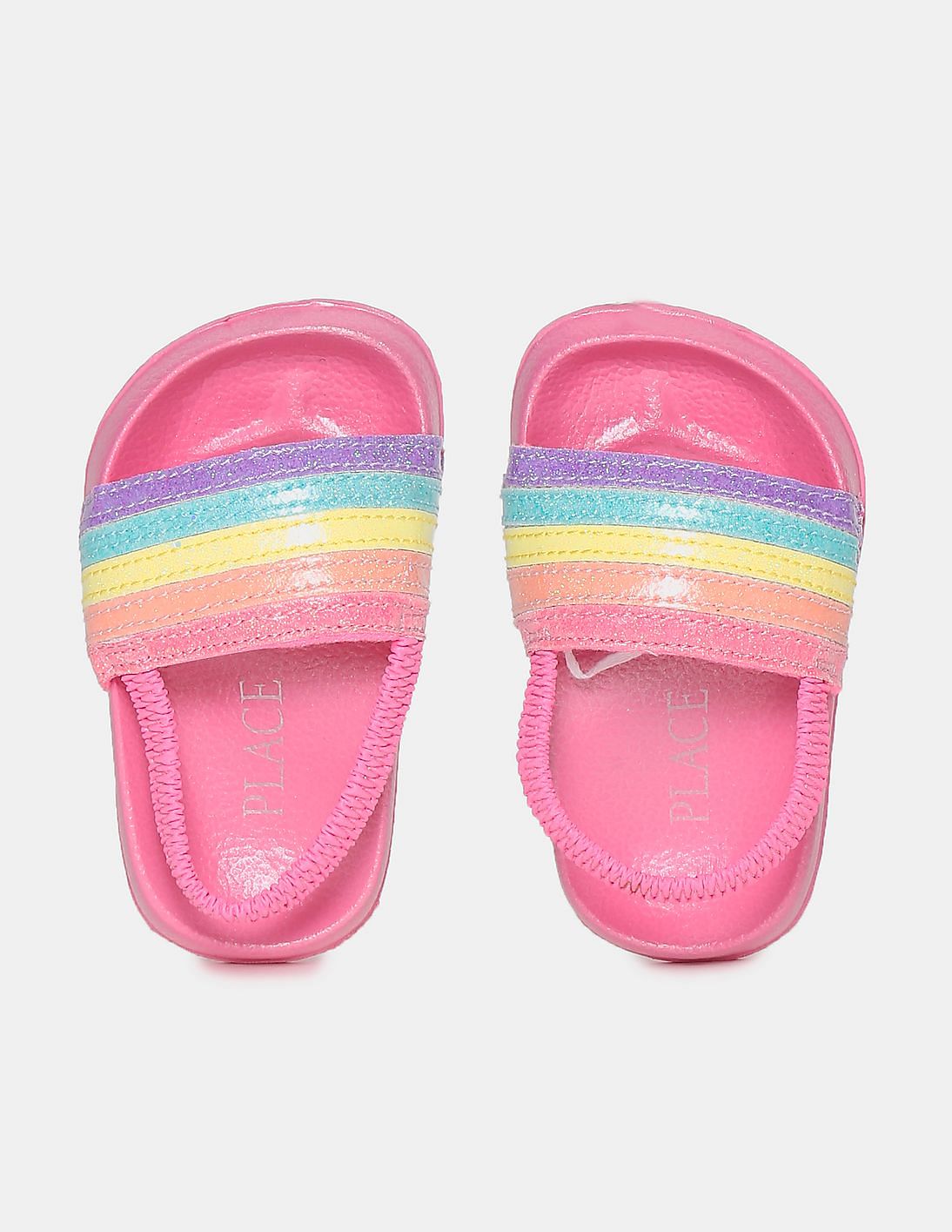 Buy The Children's Place Girls Multi Colour Striped Forefoot Strap ...