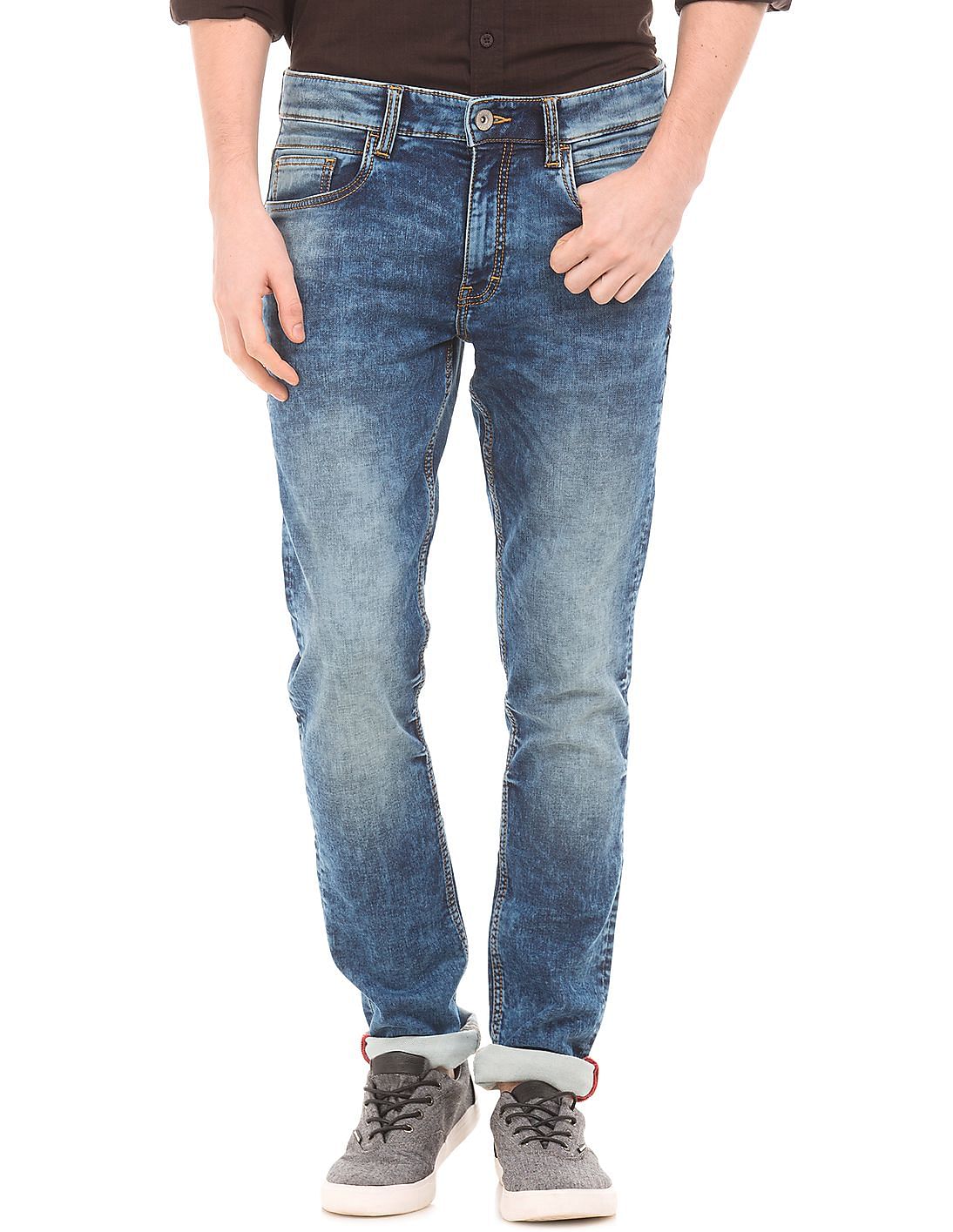 Buy Izod Men Acid Wash Skinny Fit Jeans - NNNOW.com