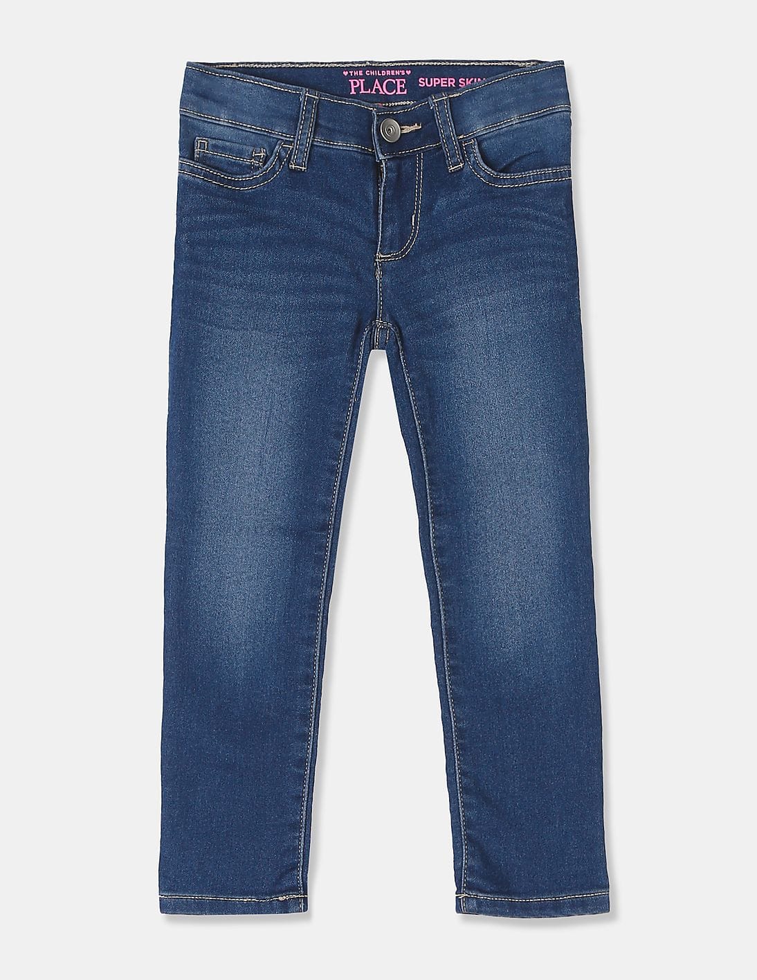 Buy The Children's Place Girls Girls Blue Super Skinny Faded Jeans