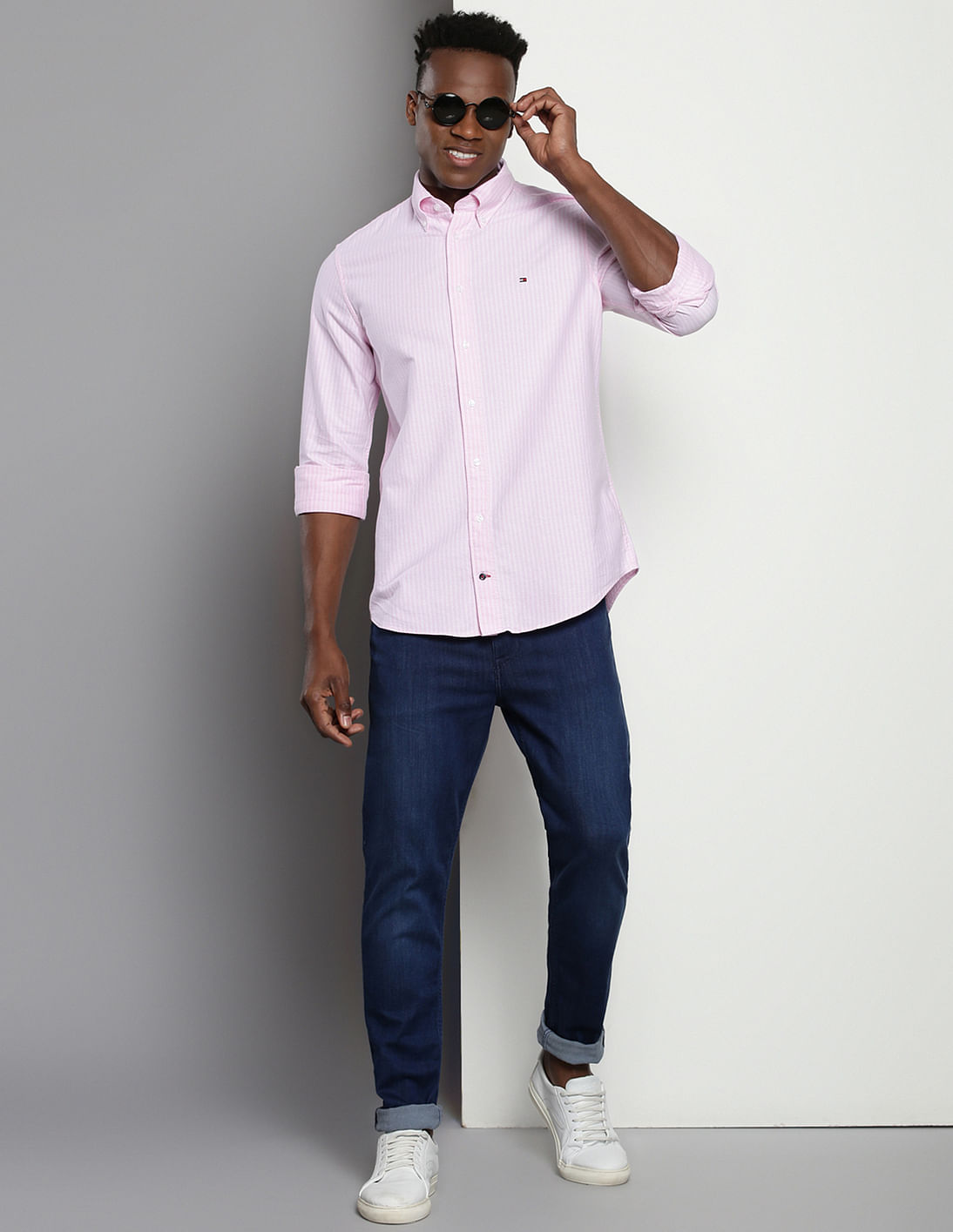 Buy Tommy Hilfiger Oxford Stripe Sustainable Cotton Shirt - NNNOW.com