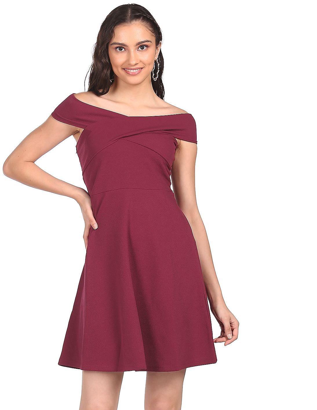 Buy One Side Off Shoulder Dresses online in India  Pink Wardrobe