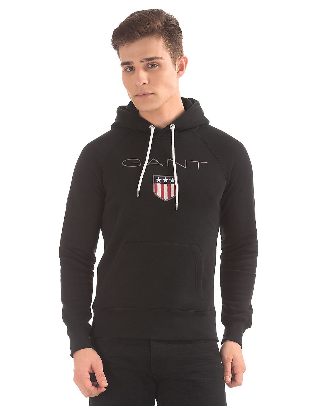 Buy Gant Men Brand Applique Hooded Sweatshirt - NNNOW.com