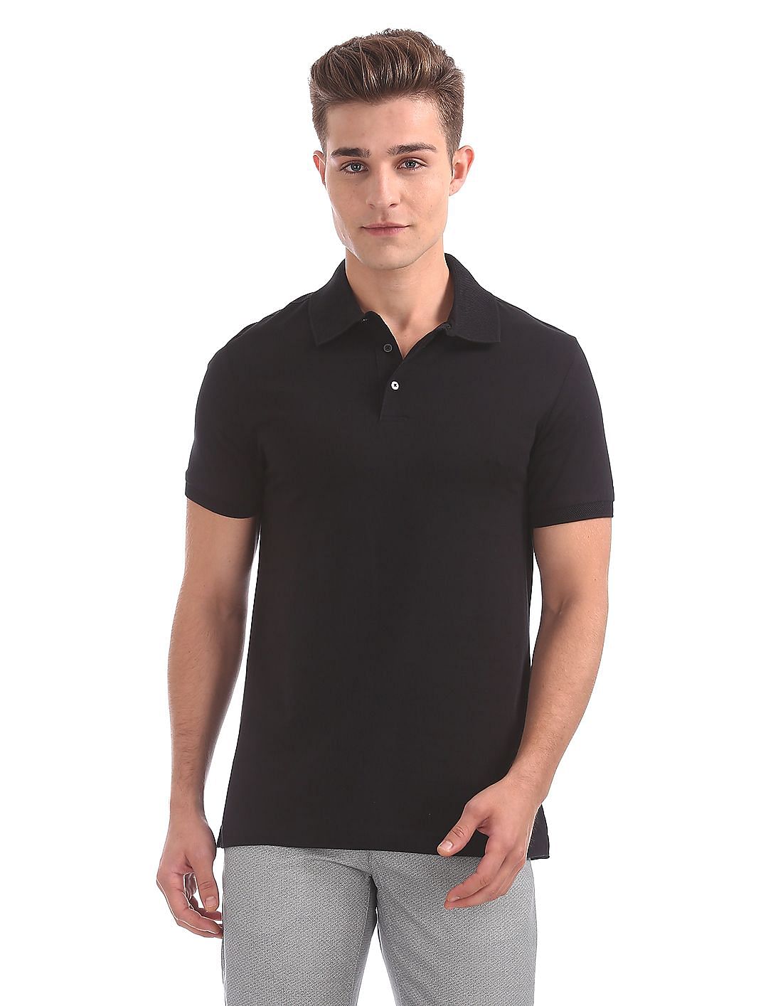 Buy Arrow Newyork Men Regular Fit Solid Polo Shirt - NNNOW.com