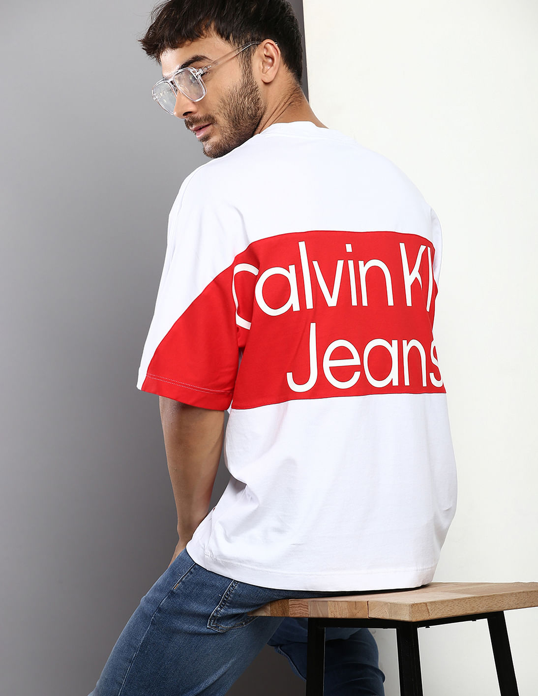 Calvin Klein Jeans BOLD LOGO COLORBLOCK TEE - Print T-shirt