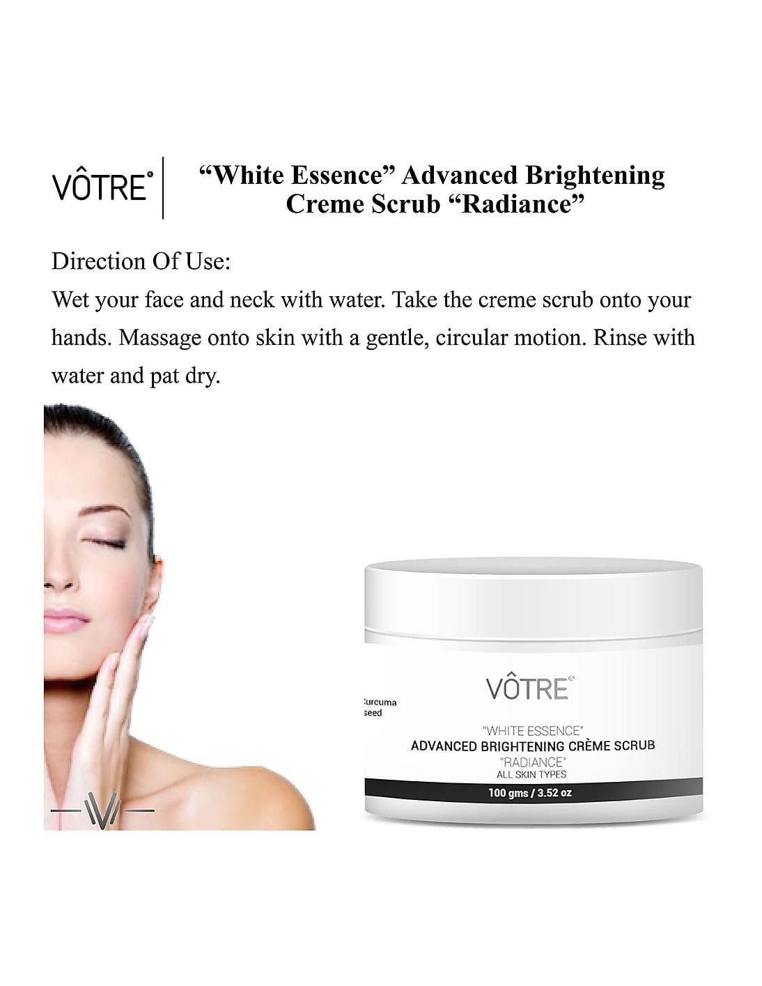 Buy Votre White Essence Brightening Creme Scrub Nnnow Com