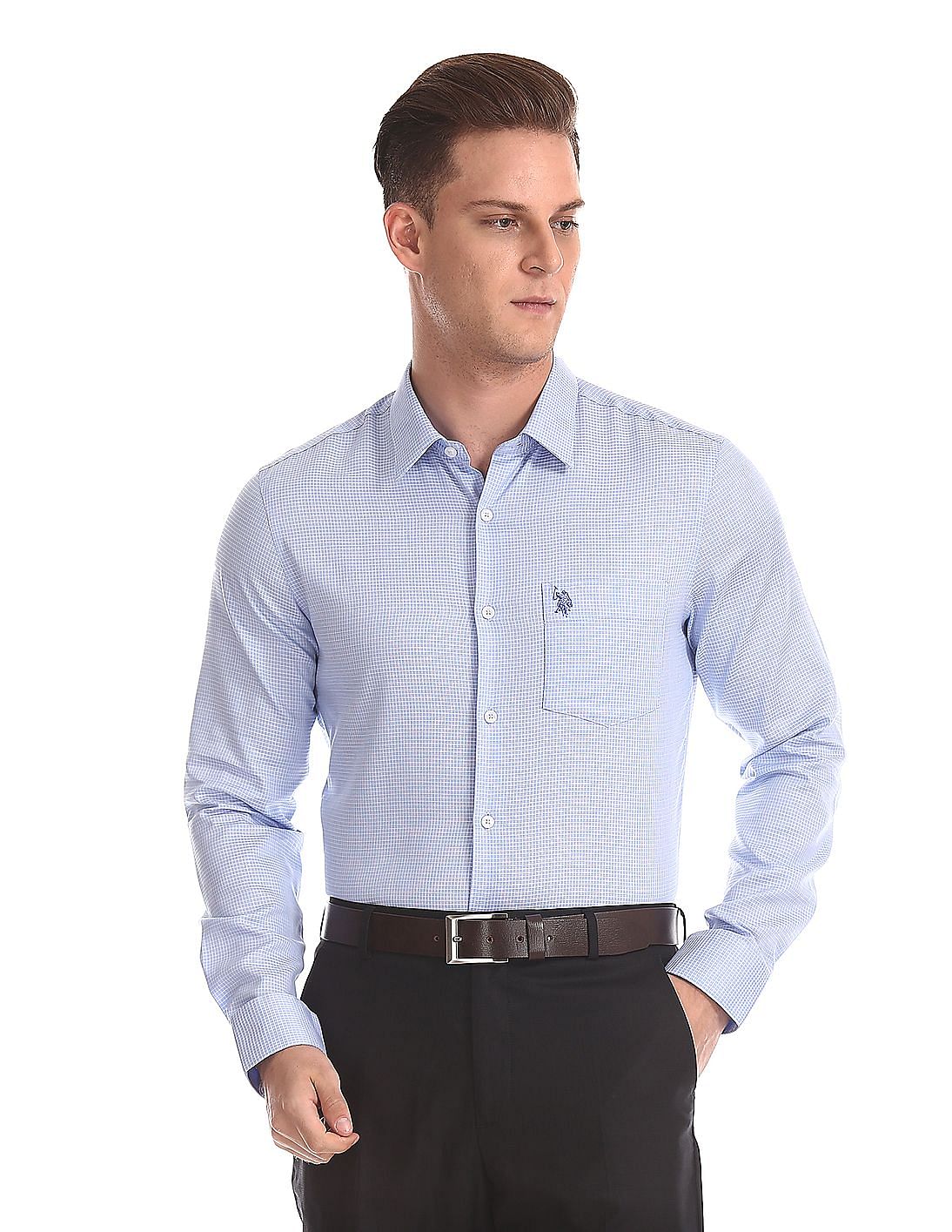 Buy Men Tailored Regular Fit Check Shirt online at NNNOW.com