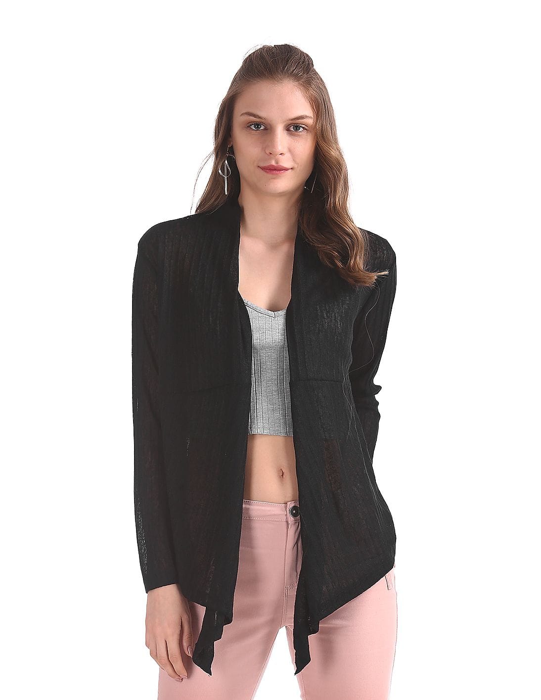 open knit shrug