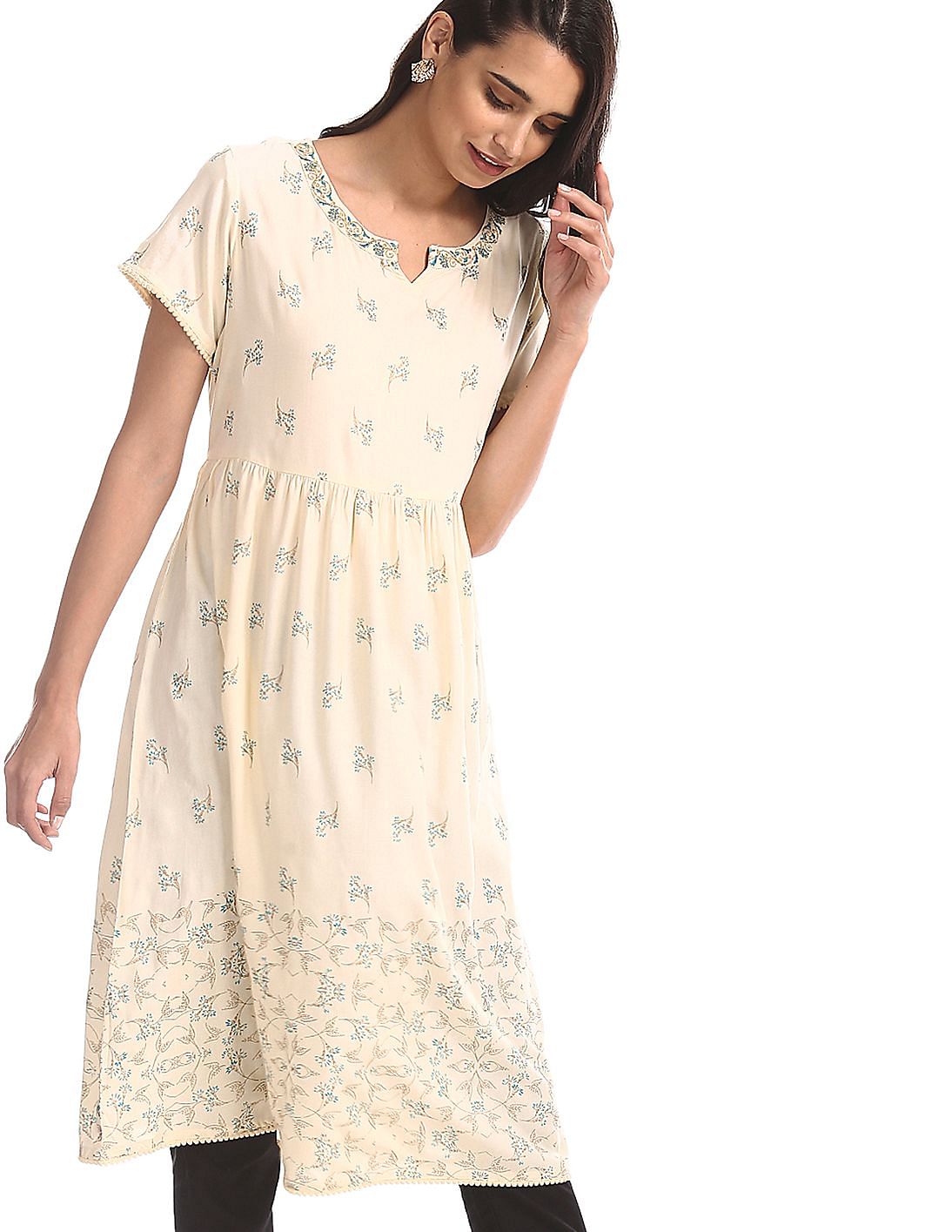 white anarkali kurta online