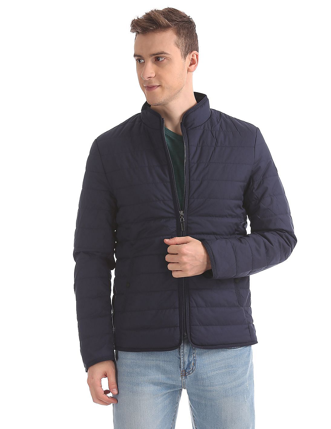 Buy Men Solid Quilted Jacket online at NNNOW.com