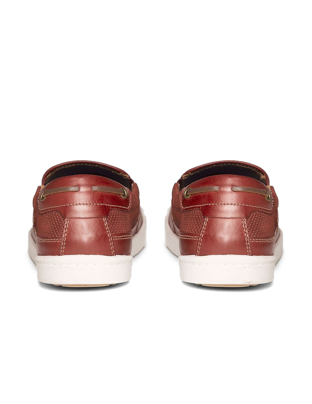 Buy Johnston & Murphy Men Contrast Sole Perforated Slip On Shoes