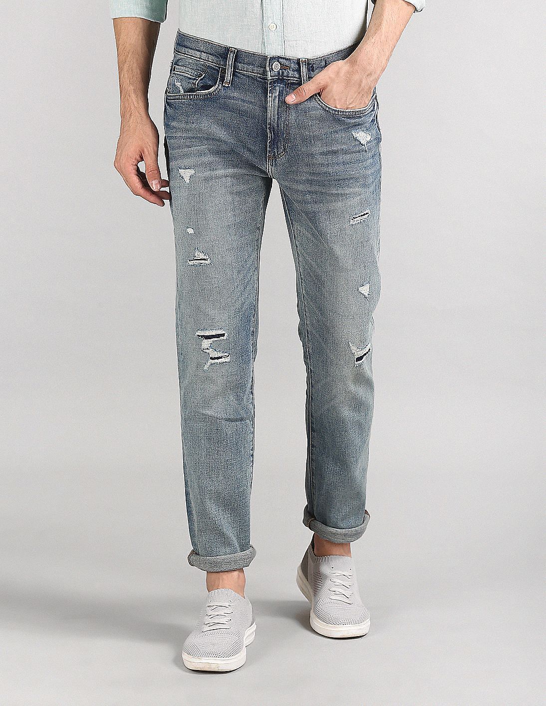 Buy GAP Men Blue Slim Fit Distressed Jeans - NNNOW.com