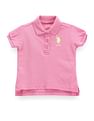 U.S. Polo Assn. Kids Girls Short Sleeve Solid Polo Shirt
