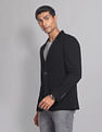 AD by Arvind Textured Slim Fit Knit Edit Blazer
