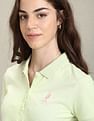 U.S. Polo Assn. Women Solid Slim Polo Shirt