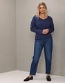 U.S. Polo Assn. Women V-Neck Long Sleeve Solid Top