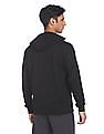 Aeropostale Men Black Long Sleeve Printed Hood Sweatshirt