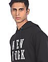 Aeropostale Men Black Long Sleeve Printed Hood Sweatshirt