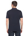 Arrow Sports Striped Collar Pique Cotton Solid Polo Shirt