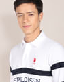 U.S. Polo Assn. Long Sleeve Horizontal Stripe Polo Shirt