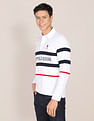 U.S. Polo Assn. Long Sleeve Horizontal Stripe Polo Shirt