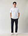 Arrow Sport Vertical Striped Dobby Shirt