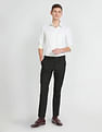 Arrow Micro Check Dobby Formal Trousers